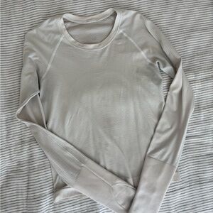 Lulu lemon Off White Long Sleeve Top
